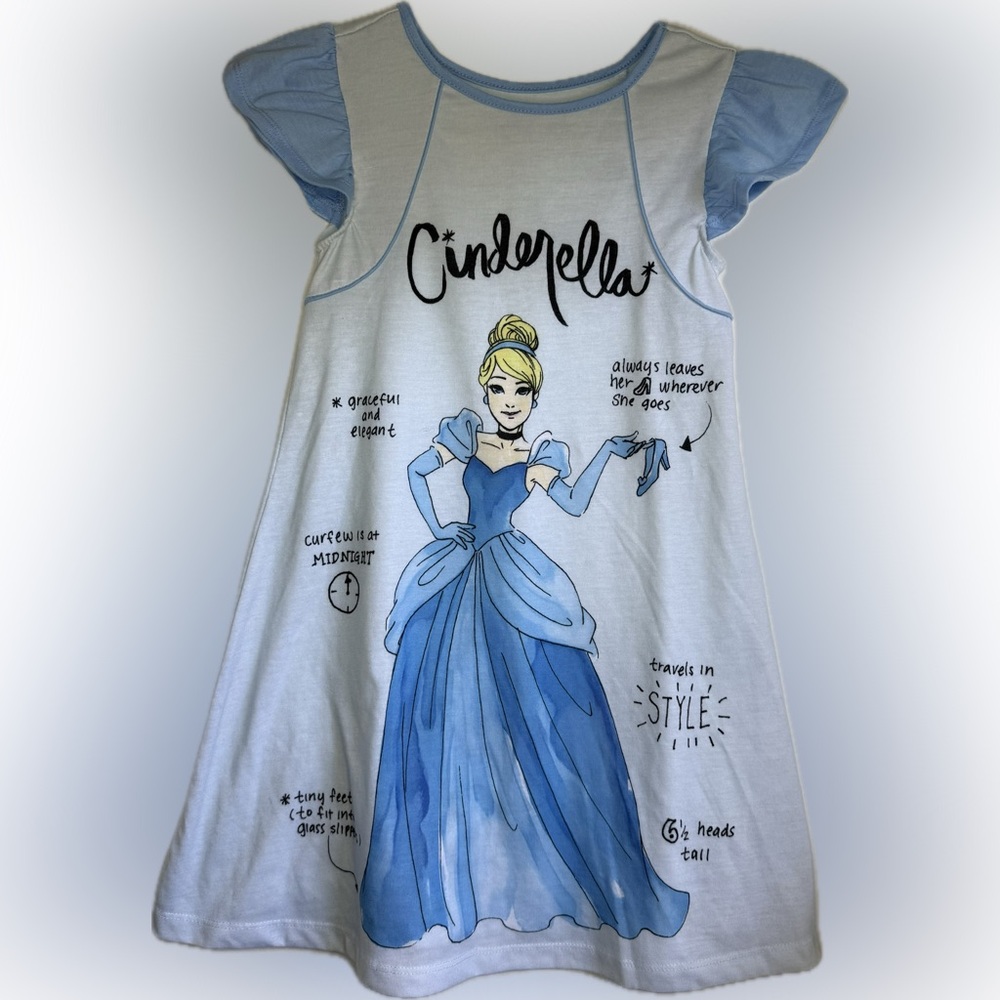Disney Parks Cinderella Pajamas Night Gown Kids Size 5/6 - Picture 1 of 4